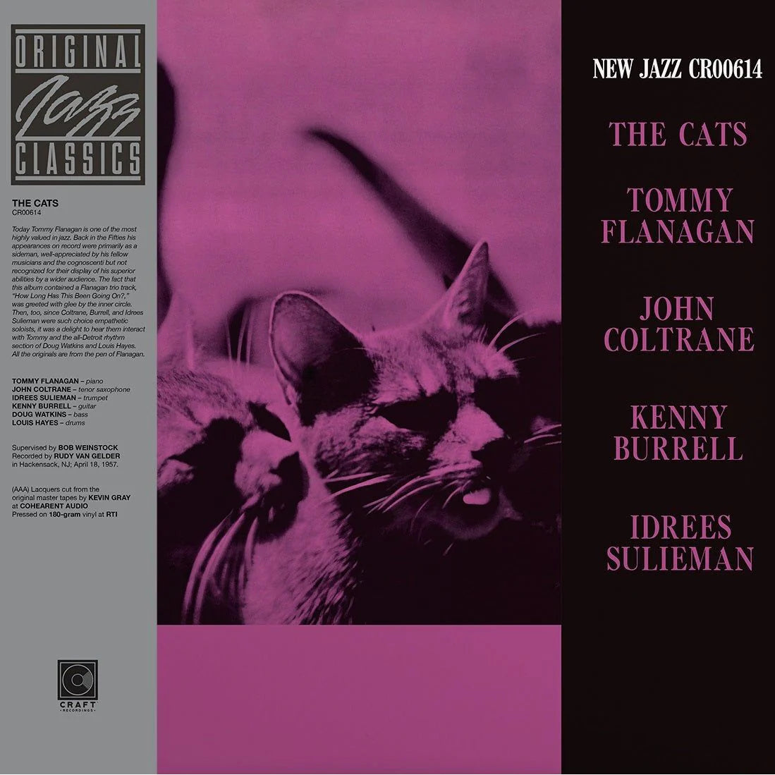 Flanagan, Coltrane, Burrell, Sulieman "The Cats" LP (Craft - Original Jazz Classics)