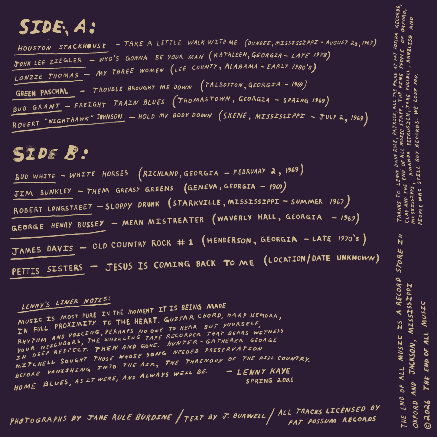Various Artists “Hospitality State of Mind Vol. 2” LP