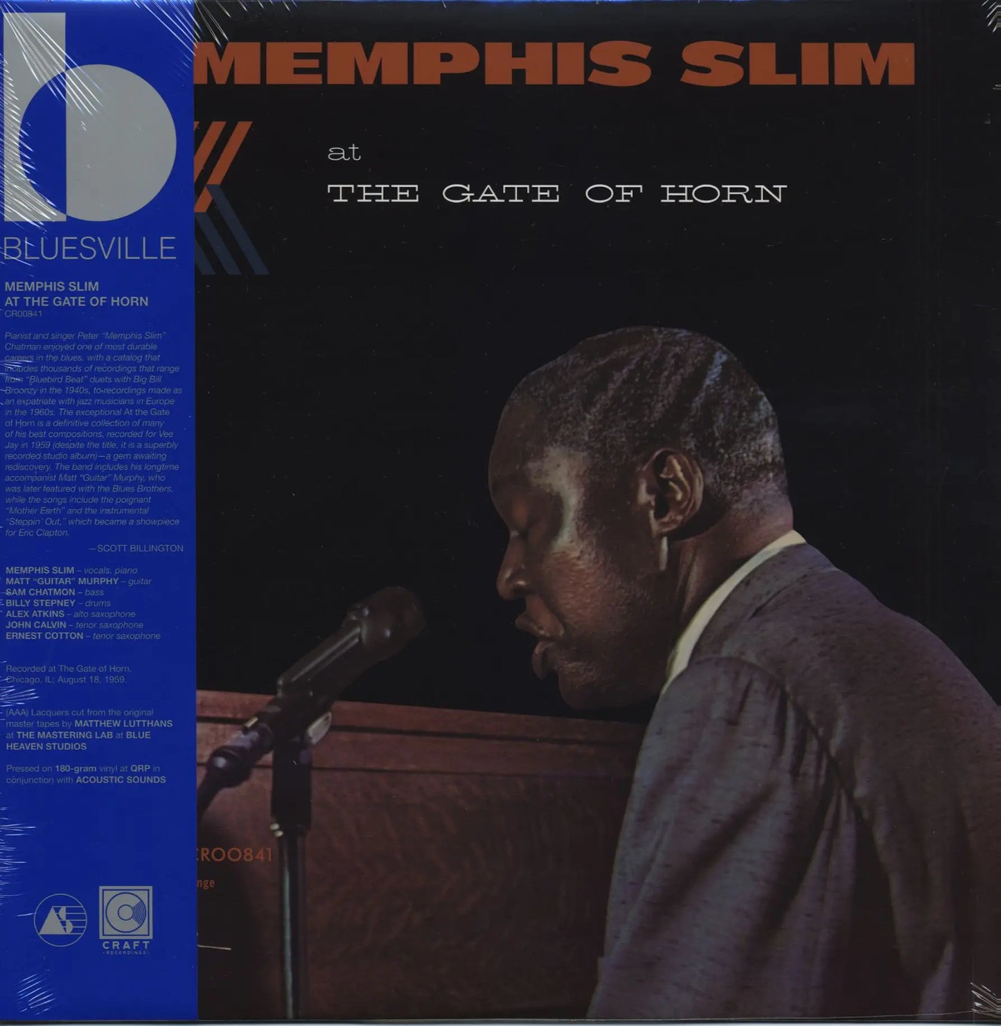 Memphis Slim "At The Gate of Horn" LP (Bluesville Reissue)