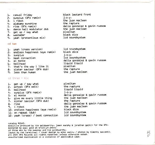 V/A "DFA Records Compilation Vol. 2" LP